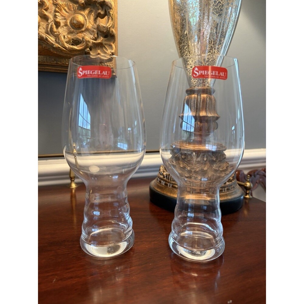 2 Exclusive Crystal Spiegelau Nucleated Hop Base IPA Beer Glasses New Never Used
